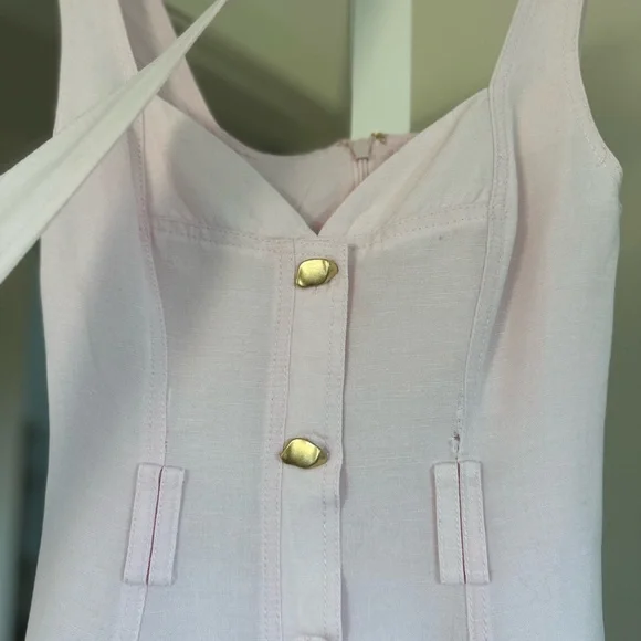 AJE Clay Belted Midi Dress in Pastel Pink, AU 6 / US 2 - Picture 8 of 13